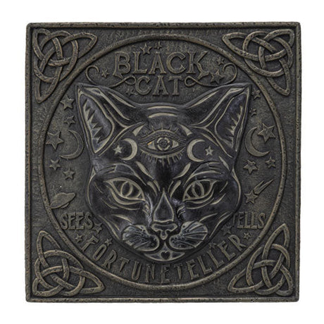 10" Black Cat Cement Stepping Stone - Magick Magick.com