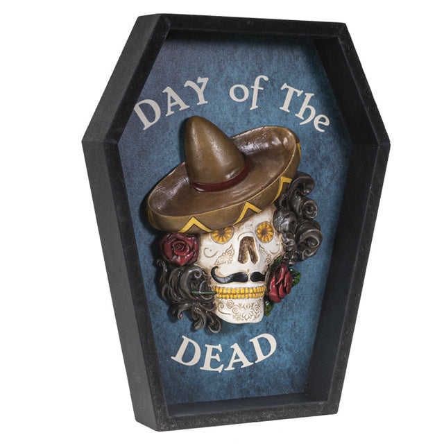 10" Day of the Dead Coffin Wall Plaque - Magick Magick.com