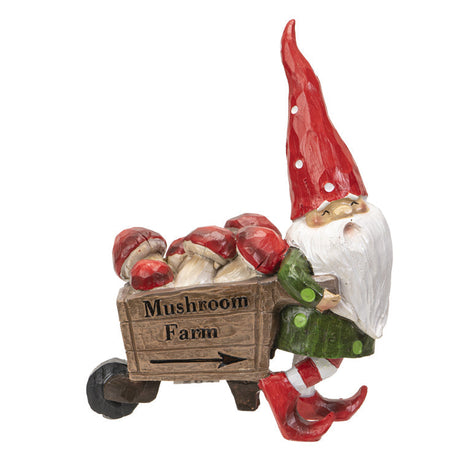 10" Gnome Statue - Gnome Going to the Mushroom Farm - Magick Magick.com