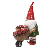 10" Gnome Statue - Gnome Pushing Wheelbarrow - Magick Magick.com