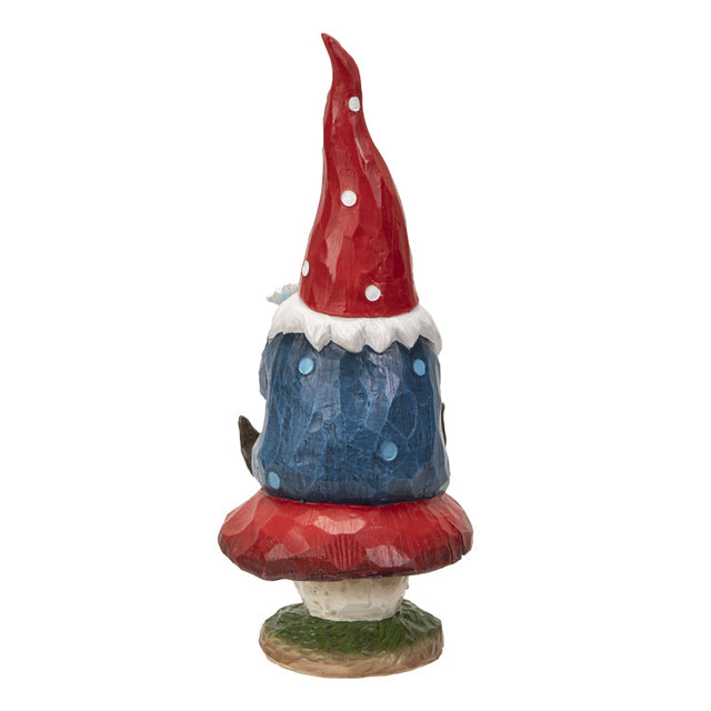 10" Gnome Statue - Gnome on Toadstool - Magick Magick.com