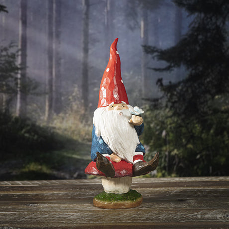 10" Gnome Statue - Gnome on Toadstool - Magick Magick.com