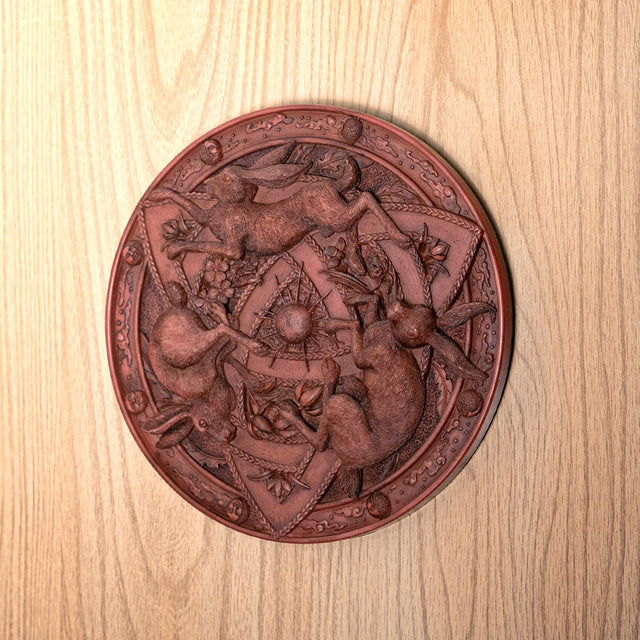 10" Hares Wall Plaque - Magick Magick.com