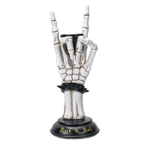 10" Rock On Skeleton Hand Tealight Candle Holder - Magick Magick.com