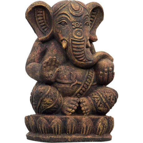 10" Volcanic Stone Statue - Ganesha - Red/Gold (Los Angeles Warehouse Pickup ONLY) - Magick Magick.com