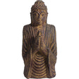 10" Volcanic Stone Statue - Praying Buddha Bust - Magick Magick.com