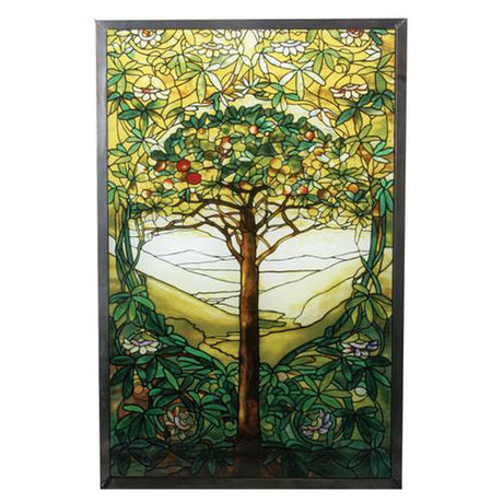 10" x 6.5" Tiffany Tree of Life Stained Glass Panel - Magick Magick.com