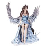 10.25" Fairy Statue - Winter Angel with Cat - Magick Magick.com