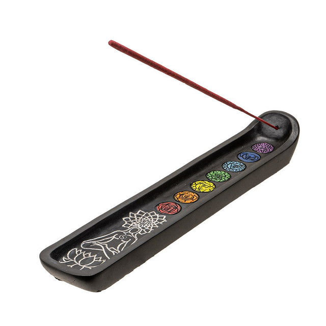 10.25" Seven Chakra Stick Incense Burner - Magick Magick.com