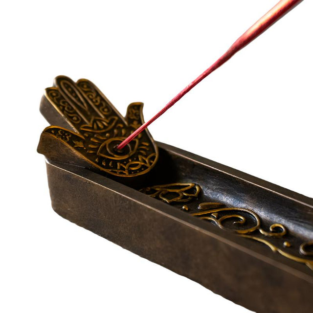 10.5" Hamsa Stick Incense Burner - Magick Magick.com