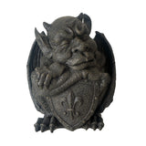 10.5" Resting Gargoyle with Shield Statue - Magick Magick.com