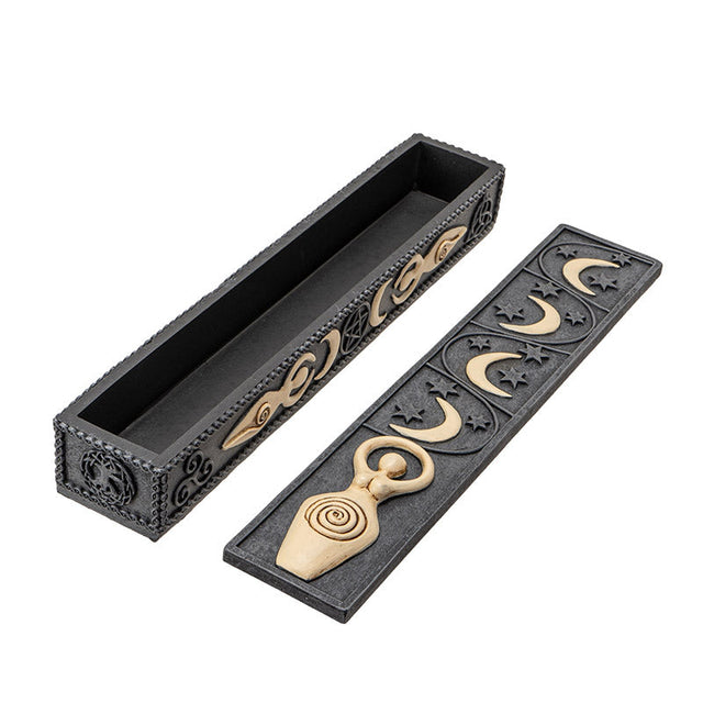 10.5" Spiral Goddess Incense Burner Box - Magick Magick.com