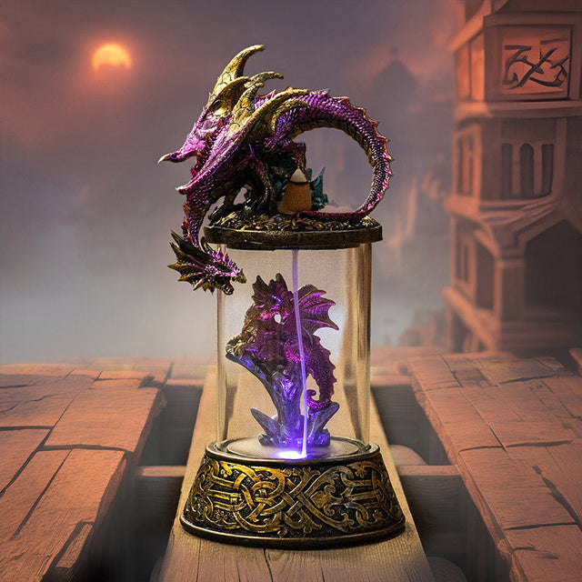 10.6" Dragon Chamber Backflow Incense Burner with LED - Magick Magick.com