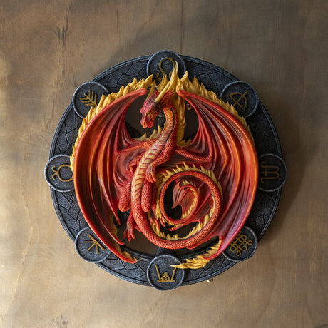 10.75 Anne Stokes Wall Plaque - Beltane Dragon - Magick Magick.com