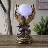 10.8" Fortune Hands with LED Ball Statue - Magick Magick.com