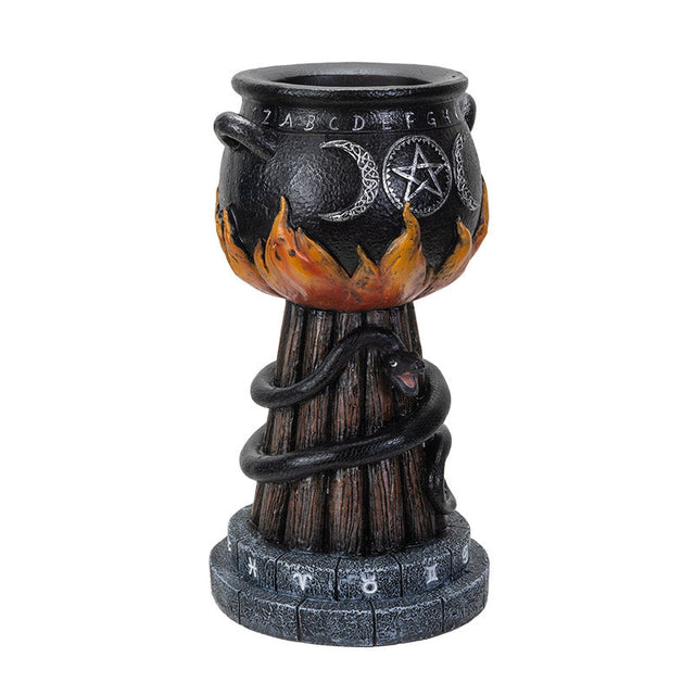 10.9" Triple Moon Cauldron Votive Candle Holder - Magick Magick.com