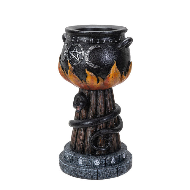 10.9" Triple Moon Cauldron Votive Candle Holder - Magick Magick.com