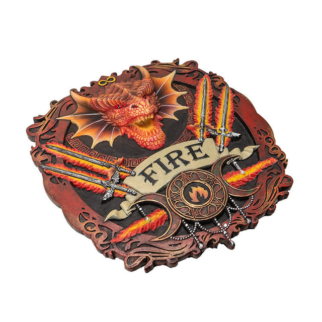 11" Anne Stokes Elements Plaque - Fire - Magick Magick.com