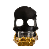 11" Black and Gold Skull Candle Holder - Magick Magick.com