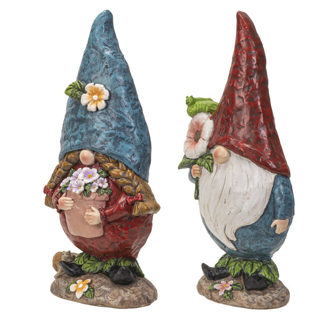 11" Gnome Statue - Garden Couple (Set of 2) - Magick Magick.com