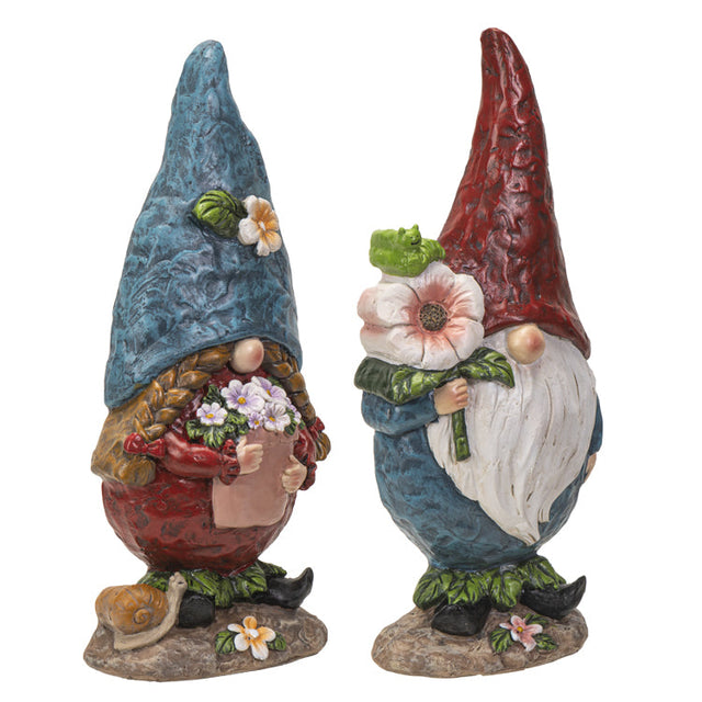 11" Gnome Statue - Garden Couple (Set of 2) - Magick Magick.com