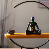 11" Meditation Chakra Metal with Wood Stand - Magick Magick.com