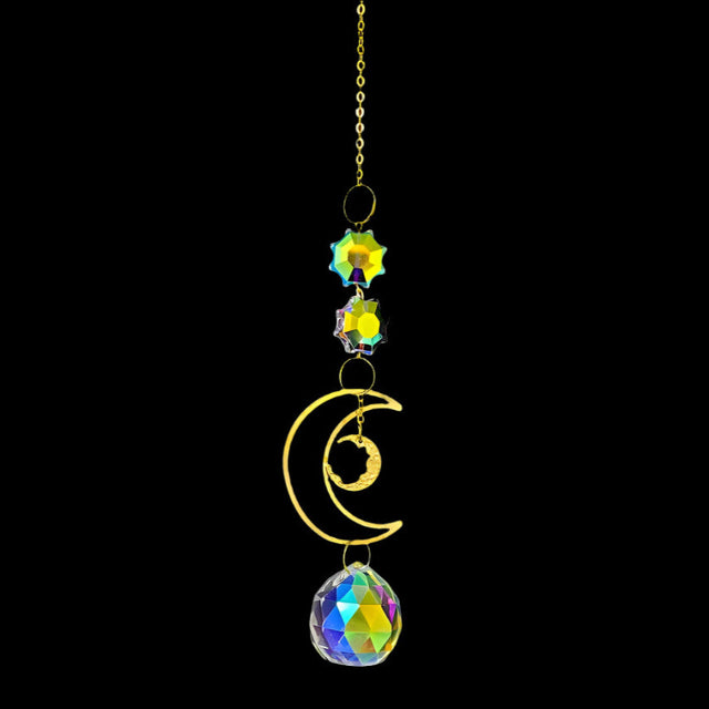 11" Sun Catcher - Crescent Moon Prism - Magick Magick.com