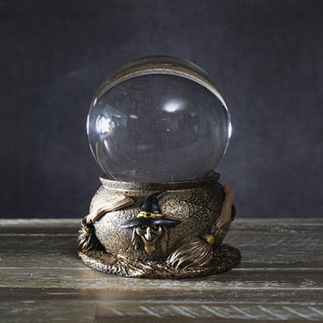 110 mm Witch and Broom Gazing Ball - Magick Magick.com