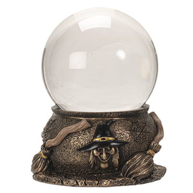 110 mm Witch and Broom Gazing Ball - Magick Magick.com