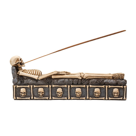 11.25" Skeleton Stick Incense Burner Box - Magick Magick.com