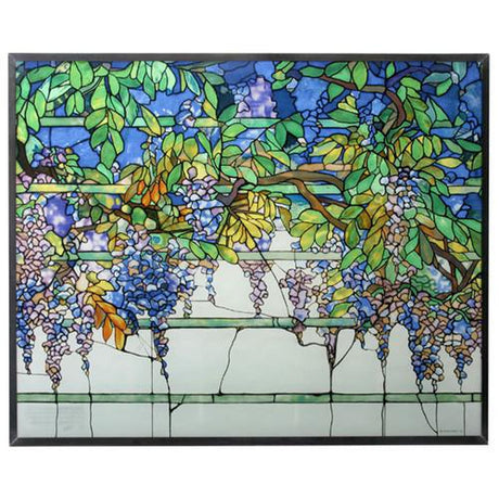 11.25" x 14" Tiffany Wisteria Stained Glass Panel - Magick Magick.com