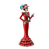 11.4" Day of the Dead Red Catrina Statue - Magick Magick.com