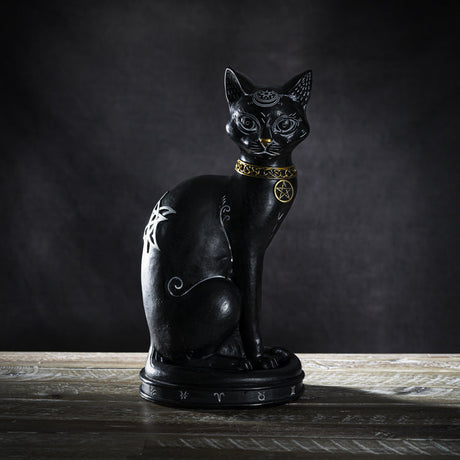 11.8" Black Cat Statue - Magick Magick.com