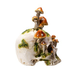 11.8" Skull with Mushrooms Statue - Magick Magick.com