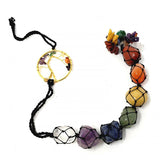 12" Chakra Tumbles with Tree of Life Hanging Decor - Magick Magick.com