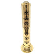 12" Chakras Carved Brass Tower Incense Burner - Magick Magick.com