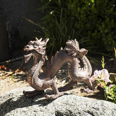 12" Dragon Statue - Bronze Chinese Dragon - Magick Magick.com