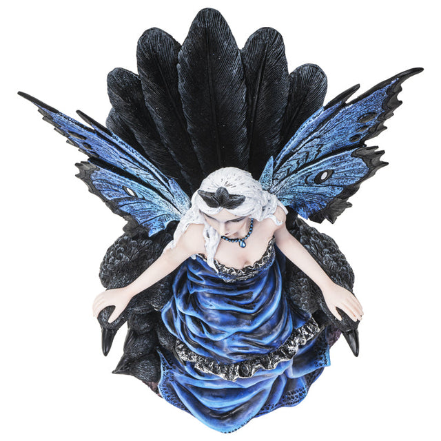 12" Fairy Statue - Queen of the Crows Butterfly Fairy - Magick Magick.com