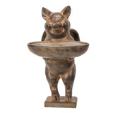 12" Flying Pig Bird Feeder Plate Garden Statue - Magick Magick.com