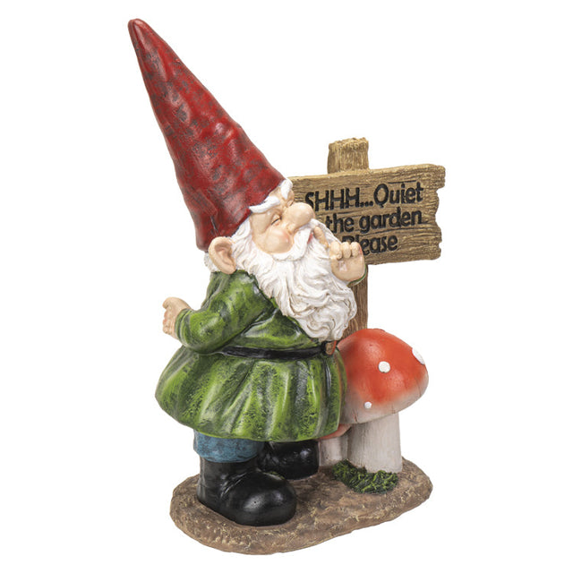 12" Gnome Statue - Quiet Gnome - Magick Magick.com