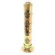 12" Hamsa Hand Carved Brass Tower Incense Burner - Magick Magick.com