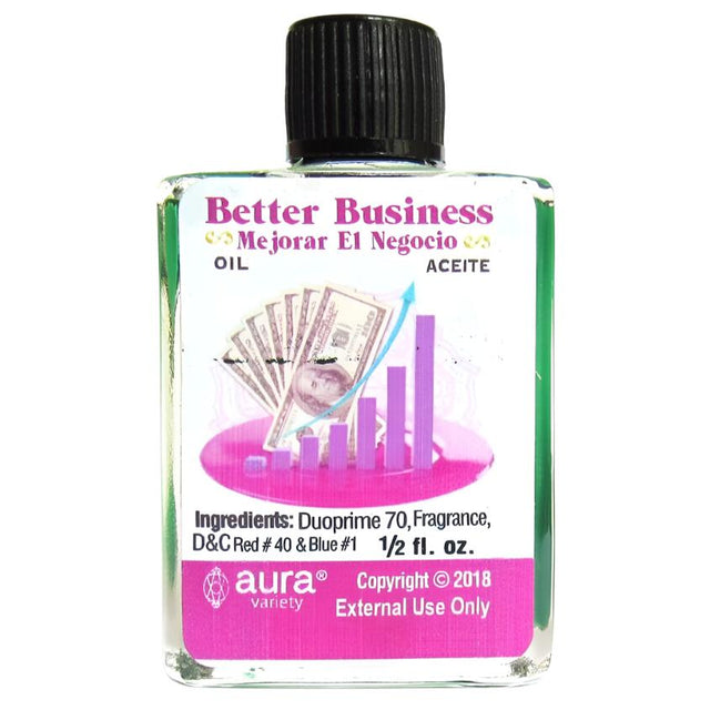 1/2 oz Aura Spiritual Oil - Better Business Money Drawing Oil (Mejorar El Negocio) - Magick Magick.com