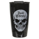 12 oz Black Ceramic Travel Mug - Dead Thirsty - Magick Magick.com