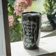 12 oz Black Ceramic Travel Mug - Freaks Like Me Drink Tea - Magick Magick.com