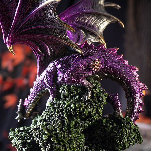 12.4" Dragon Statue - Dragon Perched on Tree - Magick Magick.com