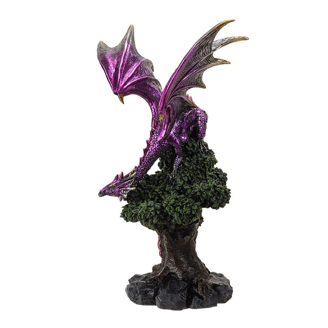 12.4" Dragon Statue - Dragon Perched on Tree - Magick Magick.com