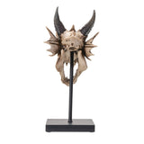 12.5" Dragon Skull on Stand Statue - Magick Magick.com