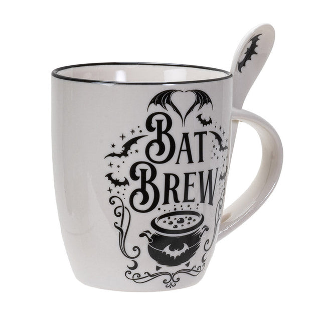 13 oz Ceramic Mug and Spoon Set - Bat Brew - Magick Magick.com