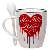 13 oz Ceramic Mug and Spoon Set - You Stir My Blood - Magick Magick.com