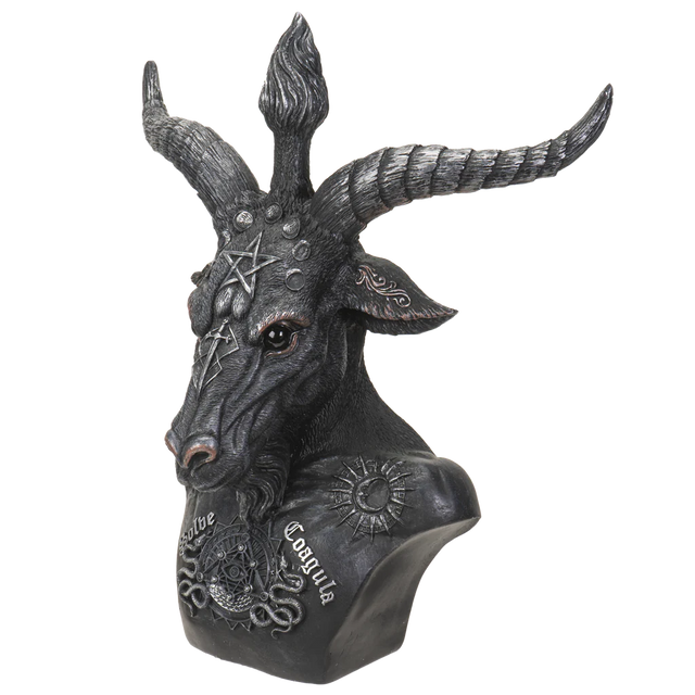 13.5" Baphomet Bust Statue - Magick Magick.com